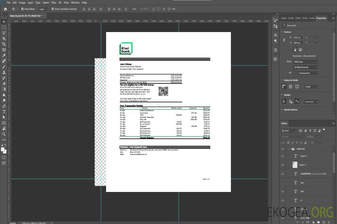 Relevé de la Kiwibank de Nouvelle-Zélande xls template Relevé de la Kiwibank de Nouvelle-Zélande xls template